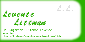 levente littman business card